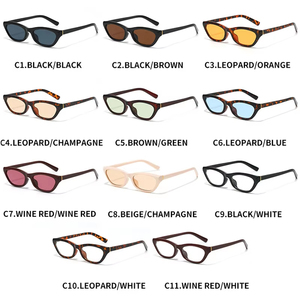 Custom Logo 2026 Retro Men Women <b>Candy</b> Color Square Sun Glasses UV400 Small Frame Cat <b>Eye</b> Sunglasses - Product Image 5
