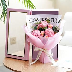 Bouquet <span class=keywords><strong>di</strong></span> Fiori all'Uncinetto, Confezione Regalo Artigianale per San Valentino e Cerimonie <span class=keywords><strong>di</strong></span> Laurea, Bouquet <span class=keywords><strong>di</strong></span> Fiori Artificiali, Souvenir all'Ingrosso - Product Image 2