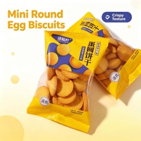Biscuits ronds au goût de jaune d'œuf salé, forme ronde, cuits, emballage portable, vente en magasin de proximité, biscuits très demandés