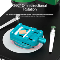 360 °   Alat Putar Mini untuk Motherboard RELIFE RL-601I, Penahan PCB, CPU, IC Chip, Harddisk, Jig BGA, Meja Putar, Penjepit, Penghilang Lem