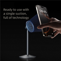 Support de téléphone magnétique en alliage d'aluminium aéronautique, rotation à 360 degrés, aimant puissant, style professionnel, support de bureau