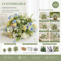 Fleurs artificielles pour la table à manger, arrangements de verdure, fleurs artificielles, décoration de mariage