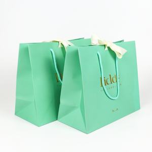 High Quality Factory Unique Customized Printed Logo Design Luxury Gift Shopping Kraft Paper Bags Ribbon Handle Gold for Shoes - Product Image 6