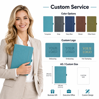 Individuelles Logo A5 Nubuk PU-Leder Notizbuch Premium Matt Softcover Journal 100 Blatt Geschäftstagebuch Schreibwaren Großhandel