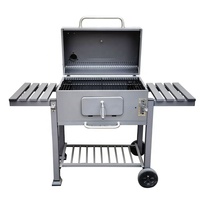 Komenjoy Charcoal BBQ Grill Trolley Smoker Barbecue Grill avec Table d'appoint S/M/XL avec CE LFGB