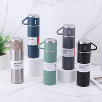 Harga Pabrik Grosir Termos Vakum Stainless Steel Ganda 500ml Set Termos Kotak Hadiah Terisolasi Dua Tutup Kotak Hadiah