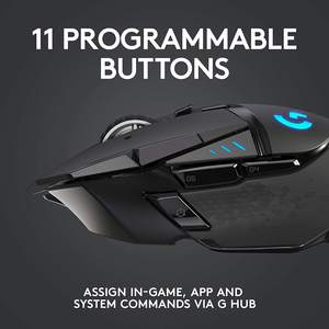 Souris de jeu sans fil <span class=keywords><strong>Logitech</strong></span> <span class=keywords><strong>G502</strong></span> Lightspeed 16000 DPI <span class=keywords><strong>RGB</strong></span> Poids réglables 11 boutons programmables Longue durée de vie de la batterie - Product Image 4