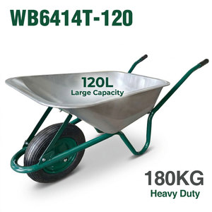 <span class=keywords><strong>Brouette</strong></span> de chantier <span class=keywords><strong>120L</strong></span>, capacité de charge 180KG, plateau galvanisé, robuste, carretilla - Product Image 1