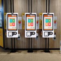 Kiosque libre-service Android à écran tactile capacitif 27 ''32'' pour kiosques de paiement de restaurant de restauration rapide intérieur et extérieur
