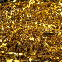 Papier déchiqueté ondulé doré enduit d'amidon biodégradable, coupe Lafite, pour rembourrage de boîtes cadeaux