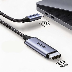 UGREEN Type C to HDMI <b>Cable</b> 4K 60Hz Aluminum Braided <b>USB</b>-C to HDMI Video Adapter <b>Cable</b> for Laptops Phones - Product Image 1