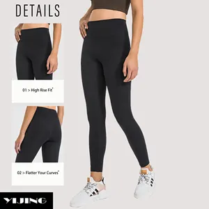 Vêtements de yoga pour femmes Pantalons de sport Nude Tissu doux Gym Taille haute Collants d'entraînement Scrunch Butt Leggings de yoga pour femmes