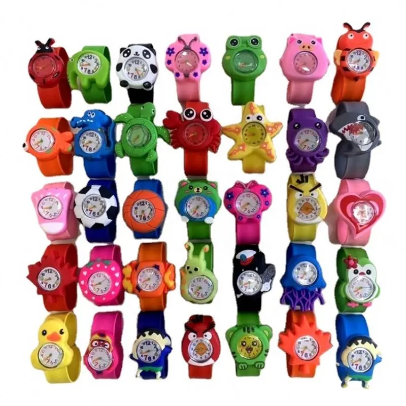 Cartoon Styles Digital Slap Mädchen Geschenke Kinder Quarz Armbanduhr Kinder Kinder Niedlich 3D Cartoon Tier Armbanduhren Für Jungen