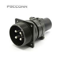 Connecteur circulaire industriel mâle à 4 broches fileté, série PSCCONN MS5015 MS3100A 32-17P, prise aviation murale