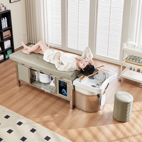 Meubles de salon sur mesure, fauteuil de lavage de cheveux, lavabo en céramique, massage thaïlandais, soins du visage, lit de spa pour shampooing