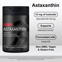 Complément Alimentaire Végétal à Base d'Astaxanthine 60 Gélules Végétales Sans Sucre Certifié GMP 60 Capsules Végétariennes Marque Blanche