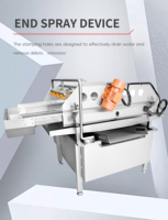 Commerciële kipfilet reiniger, fruitwasmachine, elektrische knoflookwasmachine, slakkenvleeswasmachine