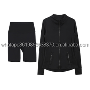 Ensembles de yoga <span class=keywords><strong>LULUS</strong></span> pour femmes, ensembles de fitness en gros, survêtements d'extérieur, logo personnalisé, tenue de sport en nylon et élasthanne, ensemble 2 pièces pour femmes - Product Image 4