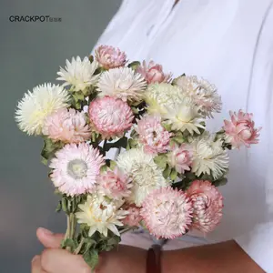 Nosso buquê de noiva para celebrações de casamento, flores secas naturais em atacado