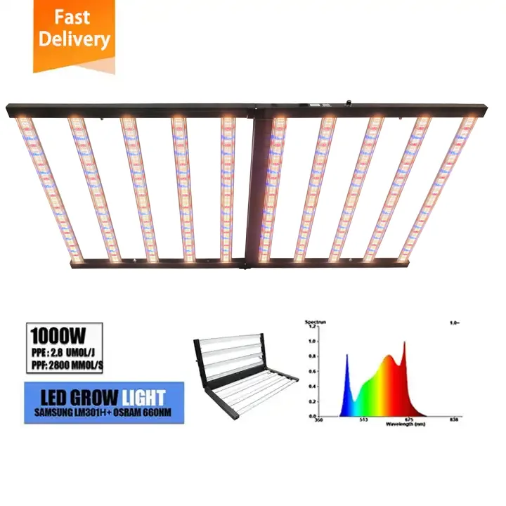 En iyi tam spektrum Uv Ir 600w 720w 800w 1000w büyüyen Led ışık 8 Bar dim Samsung Lm301b Lm301h kapalı bitki ışık büyümeye yol açtı