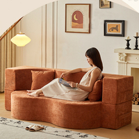 Juego de Sofás Modulares Comprimidos al Vacío, Modelo 2026, para Apartamentos Pequeños, Sofá Cama Individual/Doble Plegable con Relleno de Esponja