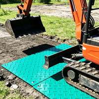 Tapis de protection du sol en HDPE haute résistance, plaque antidérapante pour machines de construction et protection du gazon sur chantier boueux