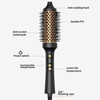 Brosse électrique thermique à ions négatifs Brosse à friser ronde chauffante Brosse infrarouge à peigne chaud
