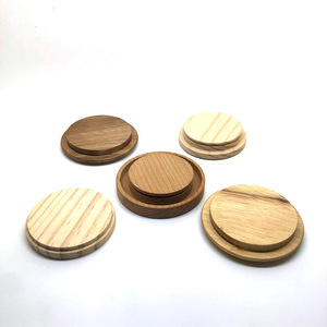 Tapas de madera para vasos, tapas redondas reutilizables de pino para vasos XL26 - Product Image 3