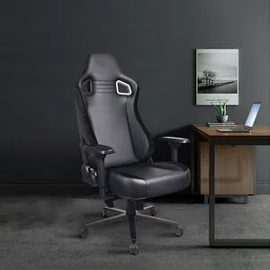 Chaise de course en cuir PU, siège de bureau, ajustable à 180 degrés, dossier amovible noir, haut de gamme, haute qualité