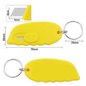 Custom Office Portable Knife Utility Knife <b>Mini</b> Blade With Grip Handle <b>Keyring</b> Promotional Box Cutter Knife Key Chain - Product Image 2