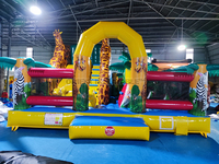 Parque de Atracciones de jungla, jirafa inflable, parque de juegos hinchable