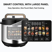 Cuisinière à pression électrique 8L 10L 12L 1600W, commerciale, 24H de préréglage, multifonction, en acier inoxydable, logo personnalisé, CE CB OEM ODM