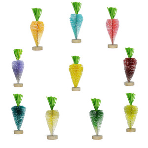 Decoraciones de Pascua de simulación de rábano monocromático miniatura, zanahorias artificiales, regalos para niños, accesorios para fiestas de Pascua - Product Image 5