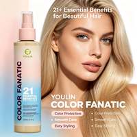 Spray revitalisant sans rinçage multi-usages Evia Fanatic 21 Vegan Protection couleur anti-frisottis Bouclant les cheveux et les protégeant du chaleur Soin capillaire 2025