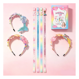 Kit de Création de Bandeaux pour Cheveux pour Enfants, Breloques Licorne et Papillon, Nœuds en Perles, Activité Manuelle, Coffret Cadeau, Fournitures de Jouets - Product Image 6