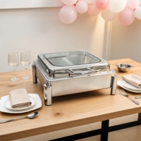 Ensemble de réchauds de style arabe, équipement de buffet en acier inoxydable, chauffe-plats professionnels pour événements de restauration
