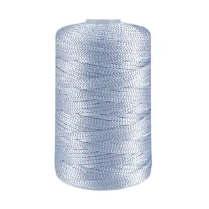 Dimuni Hot Sale 2.5mm Hollow Intermingled 100% Polypropylene Flat Yarn For Weave Sun Hat Summer