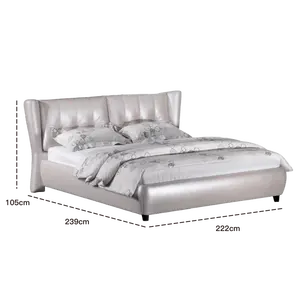 조정 가능한 침대 프레임을위한 고급 입자 나무 E1 MDF 디자인 퀸 사이즈 홈 침대 마스터
