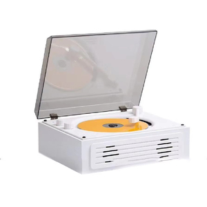 Reproductor de CD de Escritorio Retro Blanco Puro Personalizado de Fábrica con Estética de Tornamesa Clásica para Decoración Minimalista del Hogar, Regalo - Product Image 5