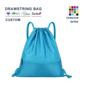 Professional Manufacturer's Luxury Simple <b>Drawstring</b> Bag Reflective Nylon Polyester Mesh Letter Pattern Direct From Vietnam - Product Image 1