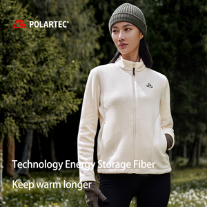 PELLIOT-Vêtements de sport de plein air brodés d'<span class=keywords><strong>hiver</strong></span> pour femmes, <span class=keywords><strong>veste</strong></span> polaire polaire respirante et chaude pour la <span class=keywords><strong>randonnée</strong></span> - Product Image 2