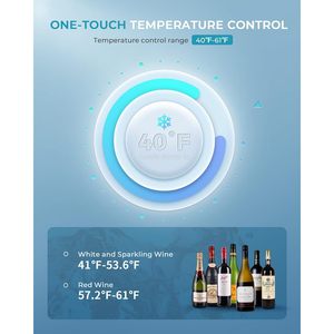 EUHOMY 18L Beverage Refrigerator Cooler 24 Cans <b>Mini</b> Fridge Quiet <b>Compressor</b> Countertop Small Fridge Insulated Glass Door - Product Image 2