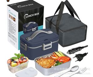 Hot Selling Stocked Stainless Steel Double Layer Electric <b>Lunch</b> Box Handbag <b>Sets</b> Plant BPA Free Food Grade Sustainable Modern - Product Image 2