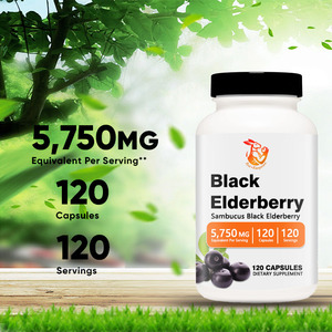 Capsules de sureau noir à marque privée OEM pour le bien-être général et le soutien immunitaire, 575 mg, complément alimentaire à base de sureau - Product Image 2