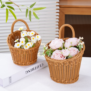 Round PP Rattan Hanging <strong>Wall</strong> Basket Nested Set <strong>Wicker</strong> Storage Caddy Knife Wedding Decoration &amp; Supplies Paintings and <strong>Wall</strong> <strong>Arts</strong> - Product Image 4