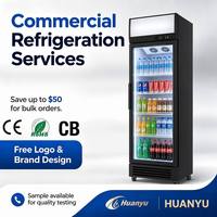 Réfrigérateur Visicooler à 1 Porte Double Vitrée pour Supermarché, Vente en Gros, Réfrigérateur Pepsi, Refroidisseur de Boissons, Vitrine Réfrigérée, Congélateur