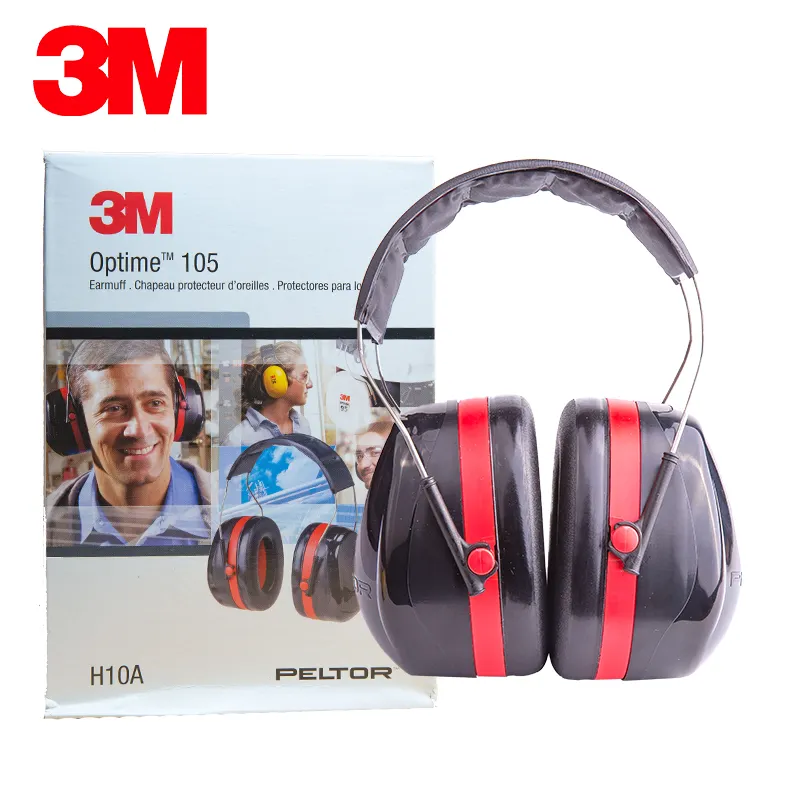 Orejera de cabeza por encima de la cabeza 3M, orejeras H10A para trabajadores, protección auditiva, PELTOR Optime 105