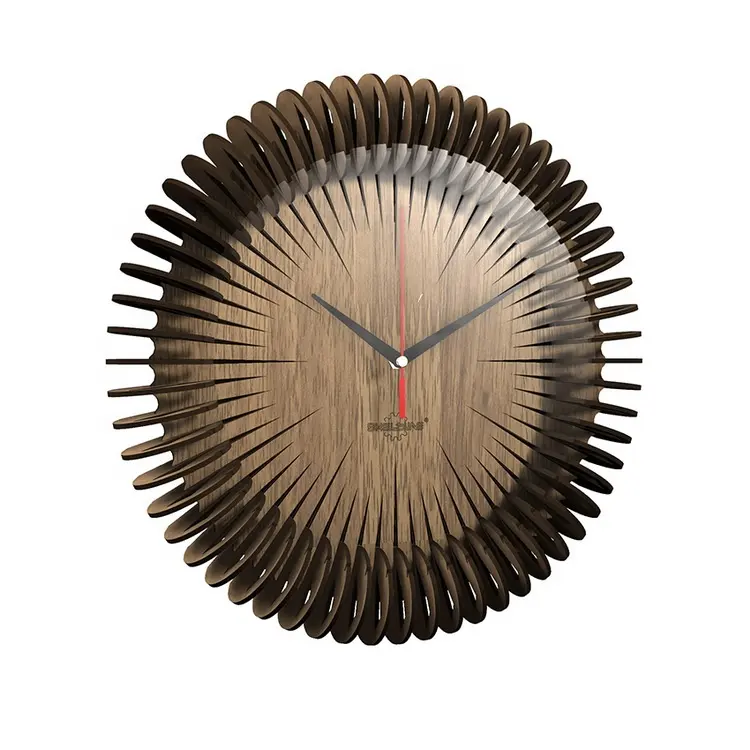 家の装飾のためのDIY大型ラウンドパズル木製壁掛け時計
