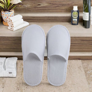 Роскошные 100% хлопковые спа-Тапочки для отелей с индивидуальным логотипом мягкие одноразовые гостиничные удобства оптом для комфорта гостей - Product Image 4