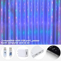 3M LED Rideau Guirlande Fenêtre USB Power Fairy Lights Festoon New Year & Christmas Decoration with Remote IP44 Rated